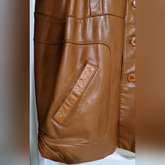 Fantastic International Men's Genuine Leather Jacket Warm Brown Size 52B - Picture 6 of 16